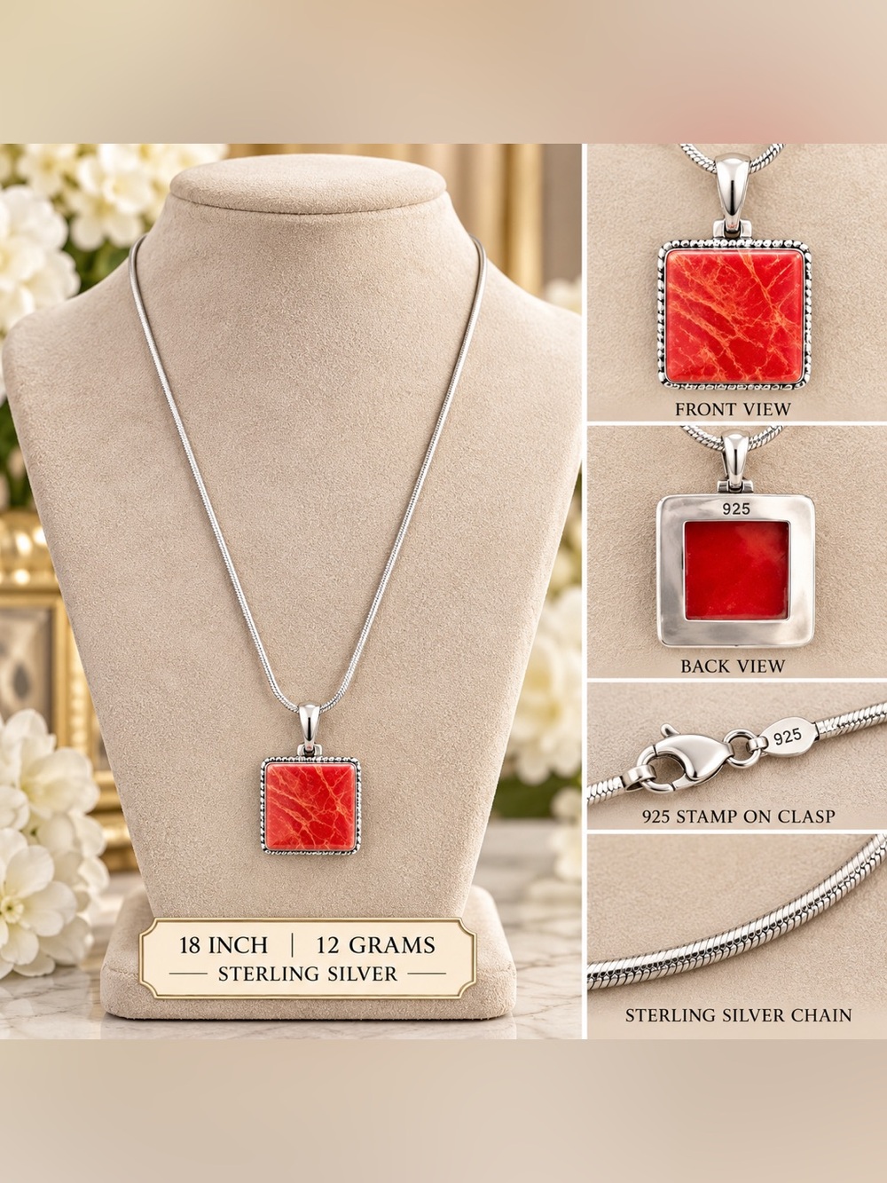 925 sterling silver necklace W/ beautiful pendant